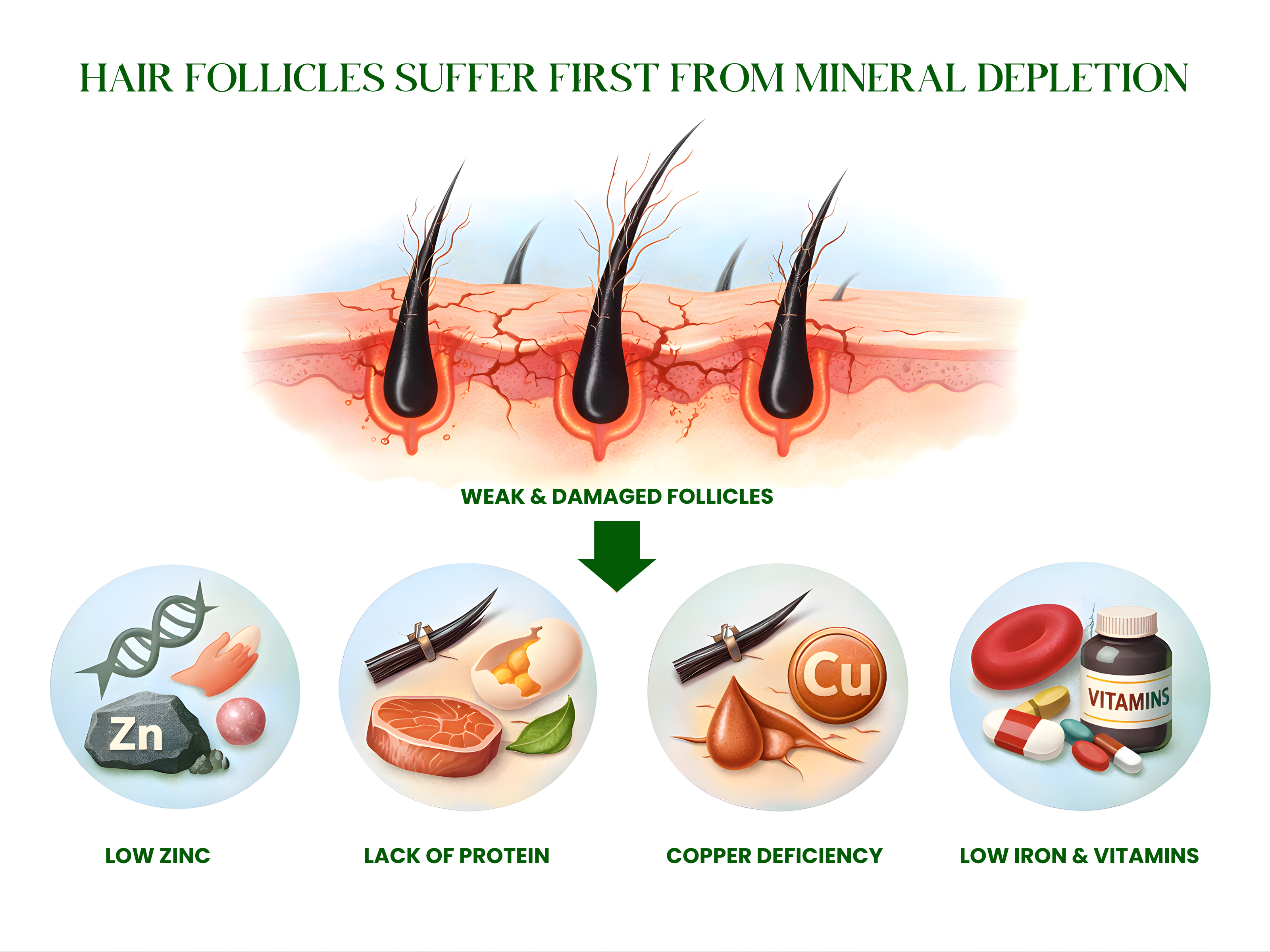 Hair follicle nutrient needs
